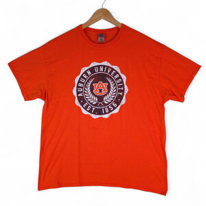 Auburn University Tigers T-Shirt Adult XL Orange Gildan Tag‎